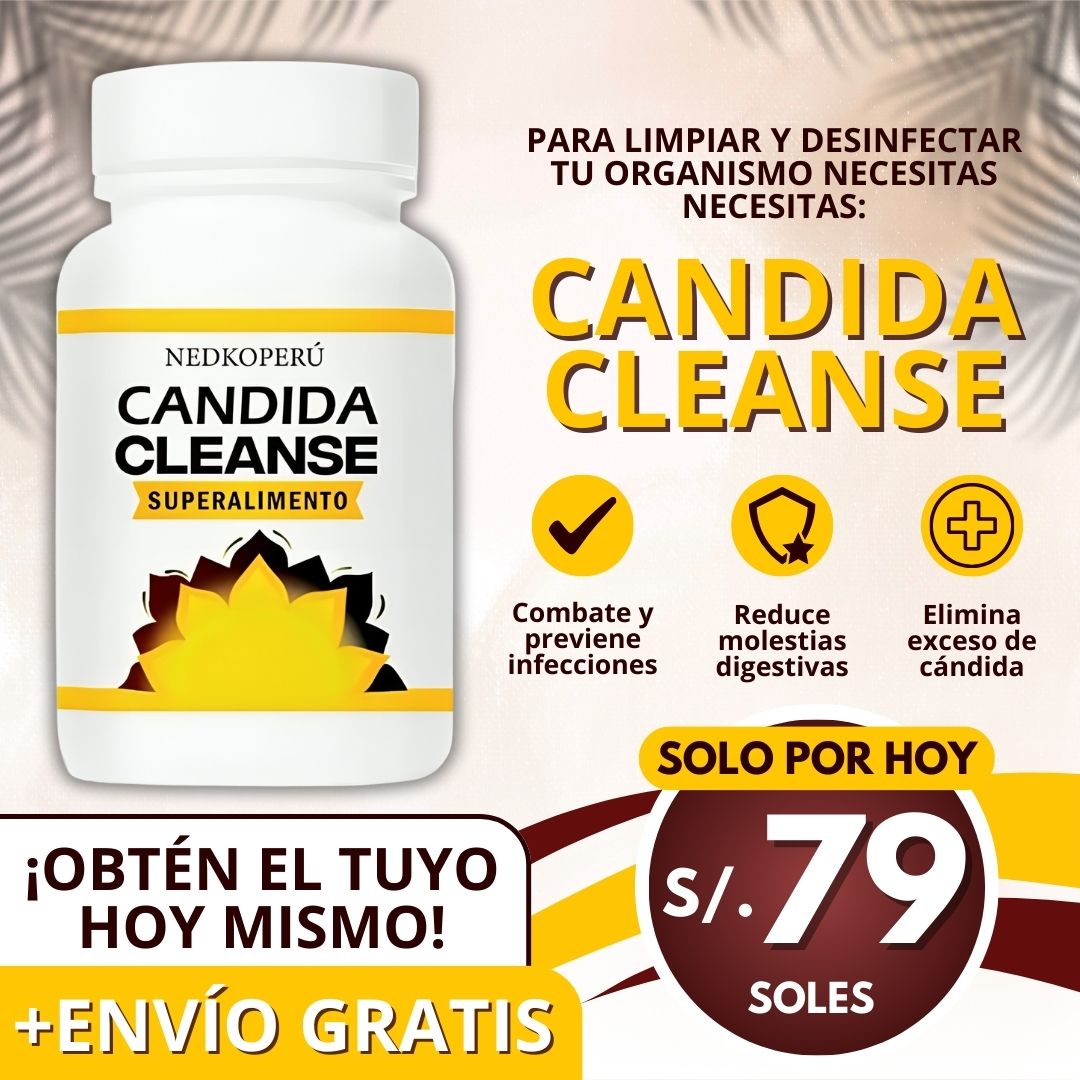CANDIDA CLEANSE | REDUCE HINCHAZÓN, FATIGA Y MALESTAR DIGESTIVO - 100% NATURAL